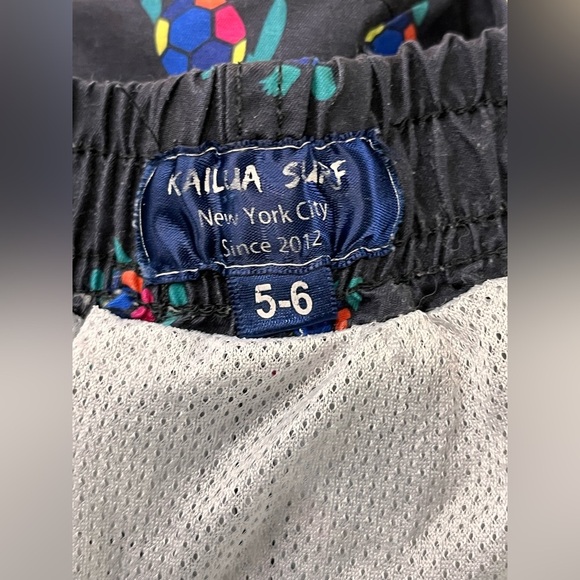 KAILUA SURF Swim Trunks Quick Dry Board Shorts with Mesh Turtle Print size 5-6 - Picture 6 of 7